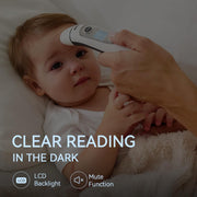 Forehead and Ear Thermometer with Fever Alert, Fast and Reliable Digital Readings, Family-Friendly, FSA/HSA Approved, Simple 2-in-1 Functionality