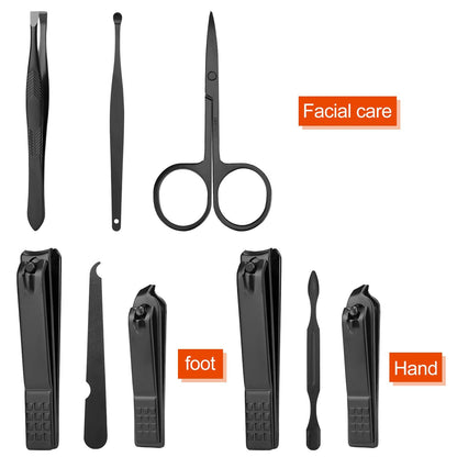 Manicure Set | Personal Care Nail Clipper | Kit Manicure Professional Manicure Pedicure Set Mens Accessories Personal Care Set Nail Grooming Kit Present for Men Husband Boyfriend Parent