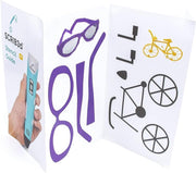 SCRIB3D P1 3D Pen Kit – Features a Digital Display, 3 PLA Filament Colors, Charger, and Stencil Guide for Beginners.