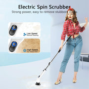 Bathroom Cleaning Spin Brush: Waterproof Cordless Scrubber with Extendable Handle