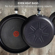 T-fal Nonstick Hard Anodized Kitchen Cookware Set – 17 Pieces of Premium Cooking Gear, Safe for Ovens (400°F) and Lids (350°F). Includes Essential Pots, Pans, and Griddle for Versatile Cooking. Dishwasher Safe in Black.