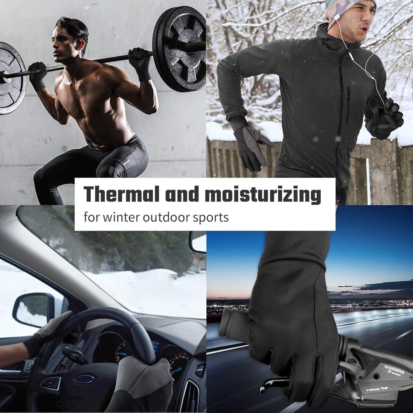 FanVince Winter Gloves Touch Screen Water Resistant Windproof Thermal for Running Cycling Driving Hiking for Men Women