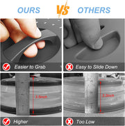 Microwave Splatter Cover & Collapsible Silicone Mat - 10-Inch Food Guard, Plate Holder, and Kitchen Colander, Charcoal