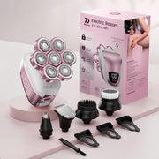 Electric Shavers for Women | 5-in-1 Cordless Painless Hair Remover for Legs, Bikini, Face, and Lips | Gentle Electric Razor for Sensitive Skin