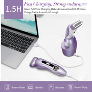 Electric Razor for Women | Rechargeable Electric Shaver for Bikini Line, Legs, Underarms, and Pubic Hair | Cordless Trimmer with Detachable Head | Wet and Dry Use