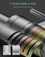 Modern Kitchen Faucet by APPASO, Brushed Nickel with Pull-Down Sprayer, Single Handle Stainless Steel High Arc Design