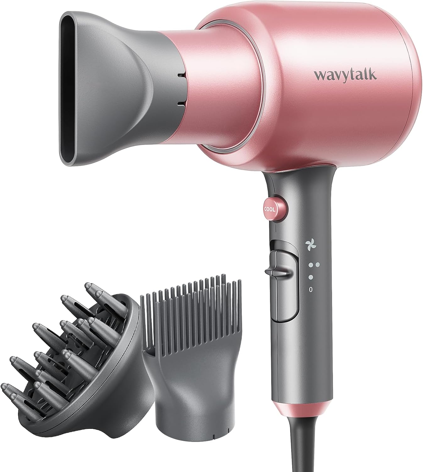 Wavytalk Ionic Blow Dryer with Diffuser & Comb – High-Performance 1875W Ceramic Hair Dryer for Salon Results