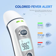 Forehead and Ear Thermometer with Fever Alert, Fast and Reliable Digital Readings, Family-Friendly, FSA/HSA Approved, Simple 2-in-1 Functionality