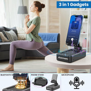 Portable Cell Phone Stand with HD Wireless Bluetooth Speaker, Sturdy Base, and Versatile Design for Home, Office, and Outdoors, Works with iPhone/Samsung Galaxy