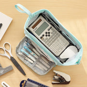 HVOMO Pencil Case – Multifunctional Pen Pouch & Cosmetic Bag for Office, School, and Travel – Ideal Gift for Teens, Adults, Boys, and Girls (Blue)