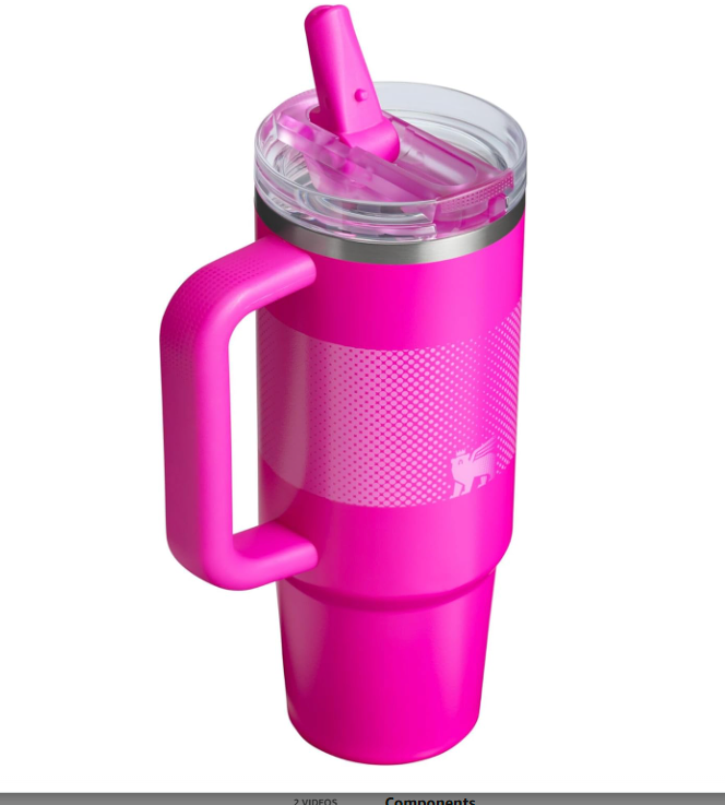 Stanley Quencher ProTour Flip Straw Tumbler with Leakproof Lid 30 oz | Built-In Straw & Handle | Cupholder Compatible for Travel | Insulated Stainless Steel Cup | BPA-Free | Vivid Violet Fade