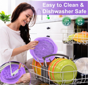 Chicken Shredder Large Chicken Breast Shredder Tool Twist with Brush&Fork, Visible Meat Shredder Machine, Anti-Slip Strip, Ergonomic Handle, BPA Free, Suitable for Pork Beef Chicken(Purple)