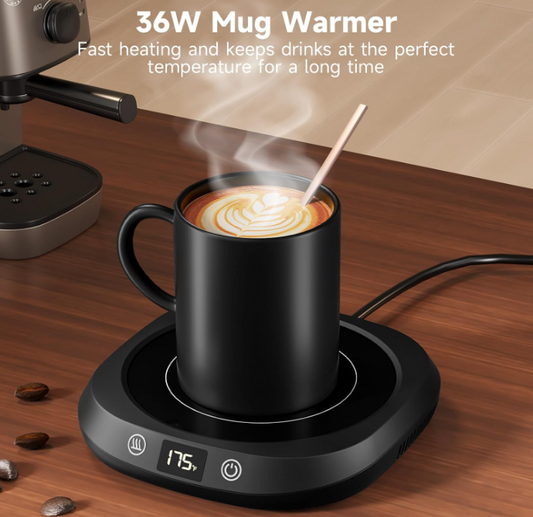 Coffee Mug Warmer - Coffee Cup Warmer for Desk Auto Shut Off, Smart Electric Candle Warmer Beverage Warmer for Coffee, Tea, Water, Milk and Coco, 5 Temperature Settings & 1-12H Timer