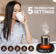 Coffee Mug Warmer - Coffee Cup Warmer for Desk Auto Shut Off, Smart Electric Candle Warmer Beverage Warmer for Coffee, Tea, Water, Milk and Coco, 5 Temperature Settings & 1-12H Timer