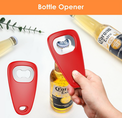 Kitchen Unique Gadgets Set 6 Pieces, Space Saving, Cheese Grater, Bottle Opener, Fruit Vegetable Peeler, Pizza Cutter, Garlic Ginger Grinder, Herb Stripper Gift Set