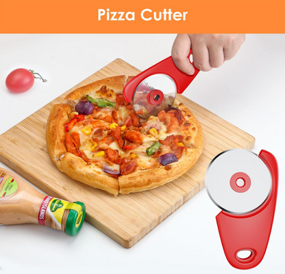 Kitchen Unique Gadgets Set 6 Pieces, Space Saving, Cheese Grater, Bottle Opener, Fruit Vegetable Peeler, Pizza Cutter, Garlic Ginger Grinder, Herb Stripper Gift Set