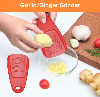 Kitchen Unique Gadgets Set 6 Pieces, Space Saving, Cheese Grater, Bottle Opener, Fruit Vegetable Peeler, Pizza Cutter, Garlic Ginger Grinder, Herb Stripper Gift Set