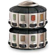 KitchenArt 57010 Select-A-Spice Auto-Measure Carousel Professional Series, Satin