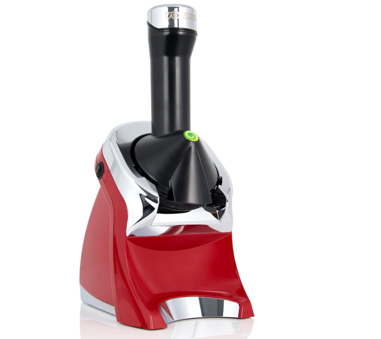 Yonanas 988RD Deluxe Vegan, Dairy-Free Frozen Fruit Soft Serve Maker, Includes 75 Recipes, 200 W, Red