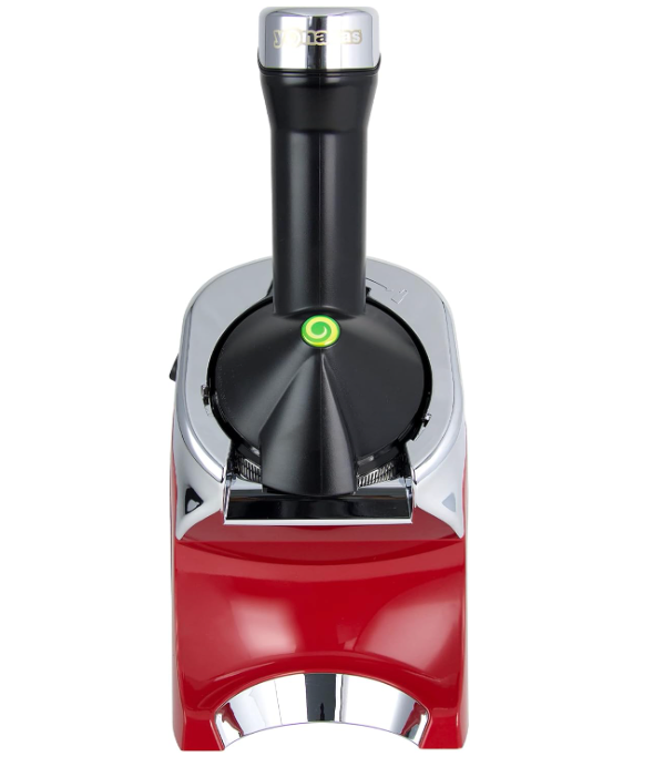 Yonanas 988RD Deluxe Vegan, Dairy-Free Frozen Fruit Soft Serve Maker, Includes 75 Recipes, 200 W, Red