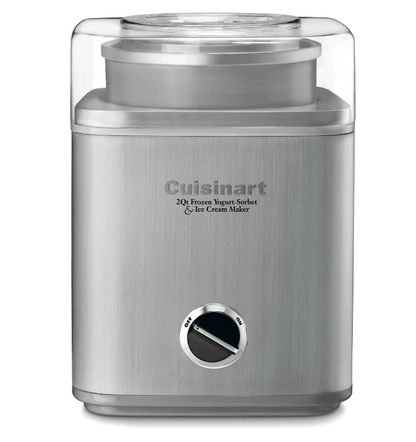 CUISINART Ice Cream Maker, Ice Cream and Frozen Yogurt Machine, 2-Qt. Double-Insulated Freezer Bowl, Silver, ICE30BCP1