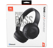 JBL Tune 510BT - Bluetooth headphones with up to 40 hours battery, microphone for call, foldable and comfortable, Android and iOs compatible (Black)