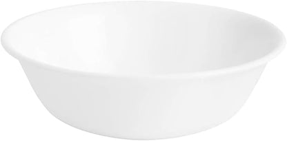 Corelle Vitrelle 6-Piece Soup and Cereal Bowl Collection, Durable Triple-Layer Glass Construction, 18-Oz Lightweight Round Bowls, Chip-Resistant Design, Winter Frost White Finish